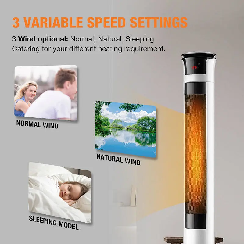LWTFH-05 220v Electrical tower fan with heater
