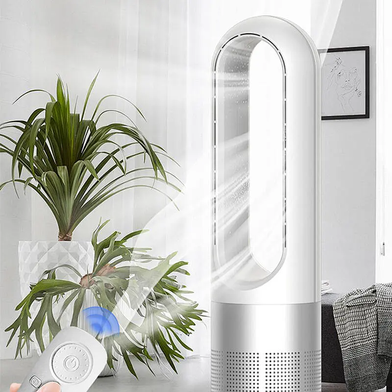 LWBSF-04 New hot sale low noise Portable Bladeless floor Fan Handheld Mini Cooler No Leaf Handy Fan