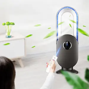 LWBSF-03 220V 40W Portable Bladeless Fan electric Cooling Fan Colorful Light With Remote Control for Home bedroom office