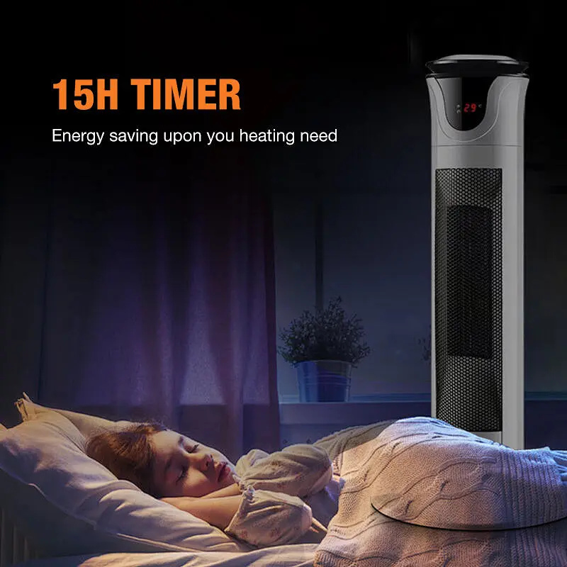 LWTFH-03 high quality low nosie portablle standing tower fan heater