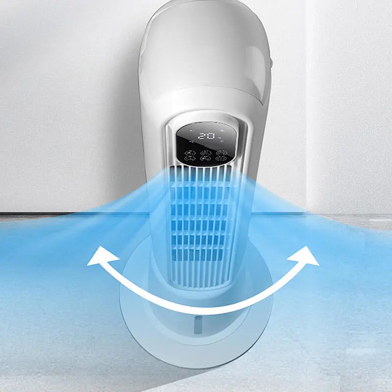 LWTF-09 3 speeds tower water fan cooler stand fan 18 inch digital screen tower fan with remote control