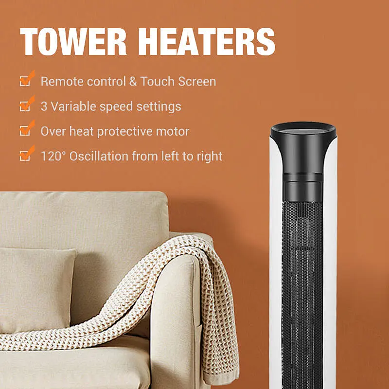 LWTFH-01 Tower Fan Heater with Remote control timer