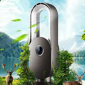 LWBSF-03 220V 40W Portable Bladeless Fan electric Cooling Fan Colorful Light With Remote Control for Home bedroom office
