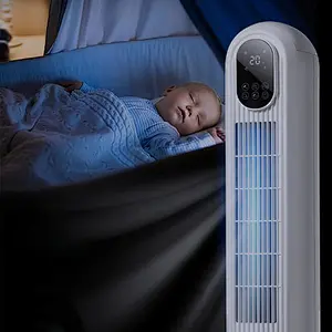 LWTF-09 3 speeds tower water fan cooler stand fan 18 inch digital screen tower fan with remote control