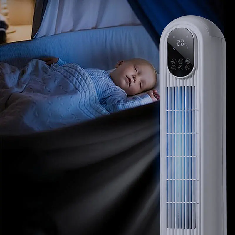 LWTF-09 3 speeds tower water fan cooler stand fan 18 inch digital screen tower fan with remote control