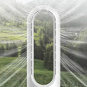 LWBSF-04 New hot sale low noise Portable Bladeless floor Fan Handheld Mini Cooler No Leaf Handy Fan
