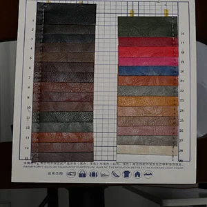 PVC embossed leather bags making material with brush backing