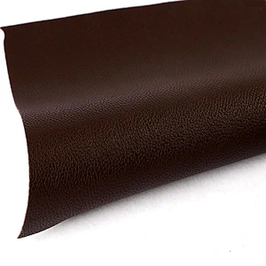 pvc synthetic leather handbags leather with lychee emboss with brush backing