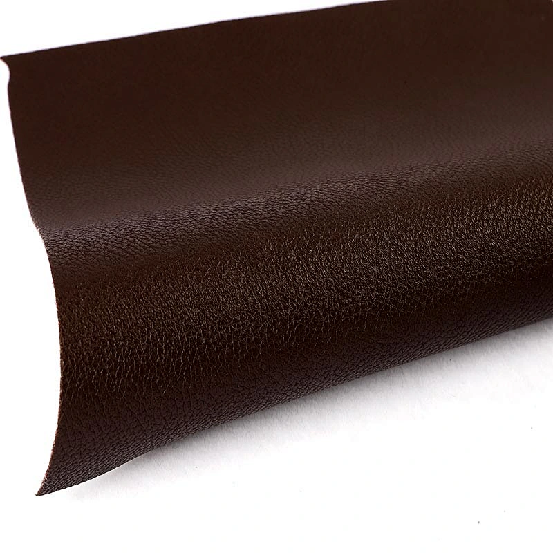 pvc synthetic leather handbags leather with lychee emboss with brush backing