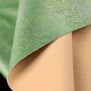 wholesale pvc resin for synthetic leather with Colored Imitation Cotton Backing for woman handbags