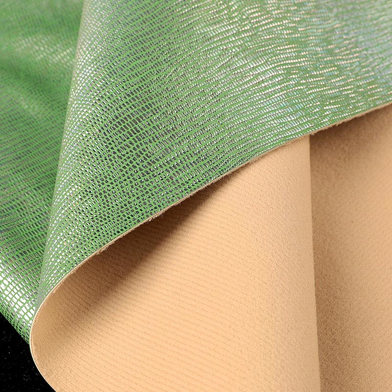 wholesale pvc resin for synthetic leather with Colored Imitation Cotton Backing for woman handbags