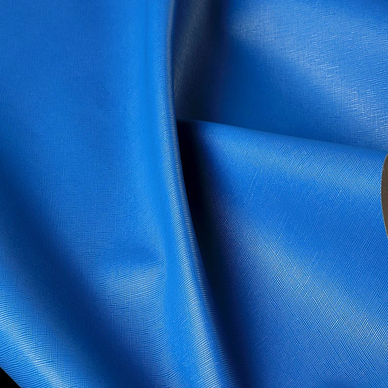 PVC artificial leather for ladies handbags usage with brushing backing
