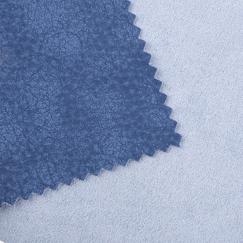 embossed PU leather for shoes and cloth usage with polyester fabric