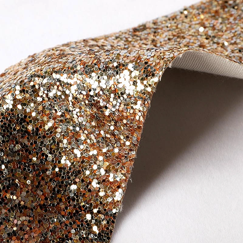 PVC leather glitter leather PVC glitter vinyl fabric for fashion bag