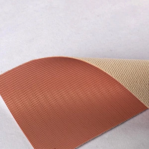 pvc synthetic leather new emboss pattern quality for handbag with mesh backing
