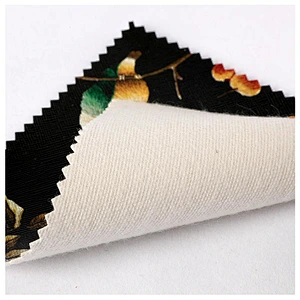 Embossed and flower PVC leather for ladies handbag with Colored Imitation Cotton Backing