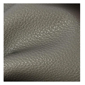 Embossed Litchi grain pvc leather for woman handbags with brush backing