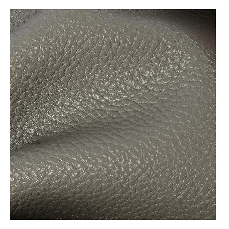 Embossed Litchi grain pvc leather for woman handbags with brush backing
