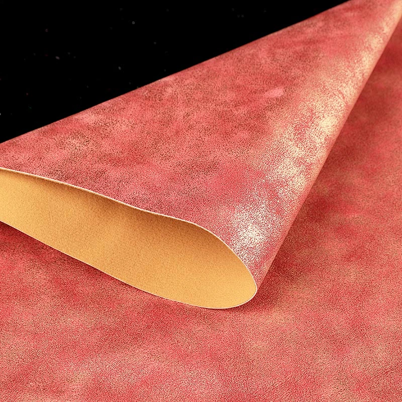 pvc artificial leather printed leather fabric for handbags usage with imitation cotton