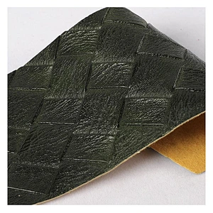 PVC synthetic woven pattern for handbag usage very good sell to India market with cheapest price
