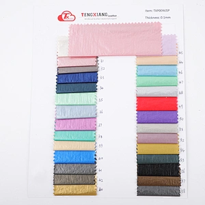 100% pu synthetic leather Hot sell PU leather fabric for clothing and jacket garment