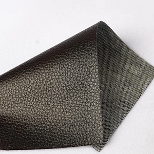 High quality PVC artificial leather with litchi grain texture for woman handbags use