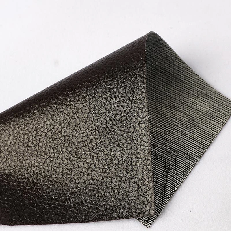 High quality PVC artificial leather with litchi grain texture for woman handbags use