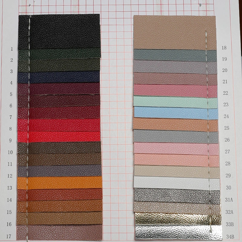 pvc leather with lychee embossed popular use for handbags high quality embossing pvc leather