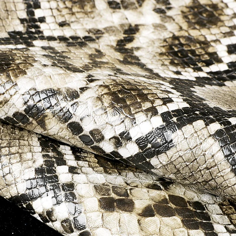 pvc artificial leather with snake skin popular use for ladies handbags