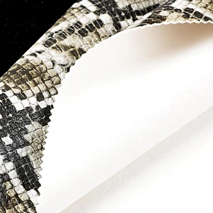 pvc artificial leather with snake skin popular use for ladies handbags