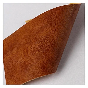 PVC embossed leather bags making material with brush backing