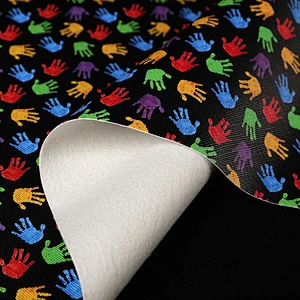 pvc leather with  printing pattern for woman handbag