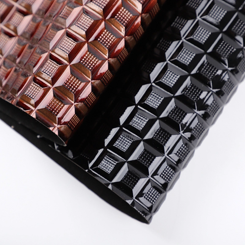 pvc synthetic leather faux leather for ladies bags with brush backing