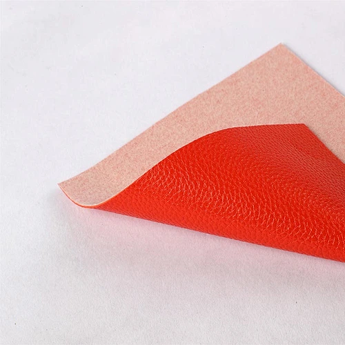 pvc artificial leather Litchi grain pvc leather with brush backing