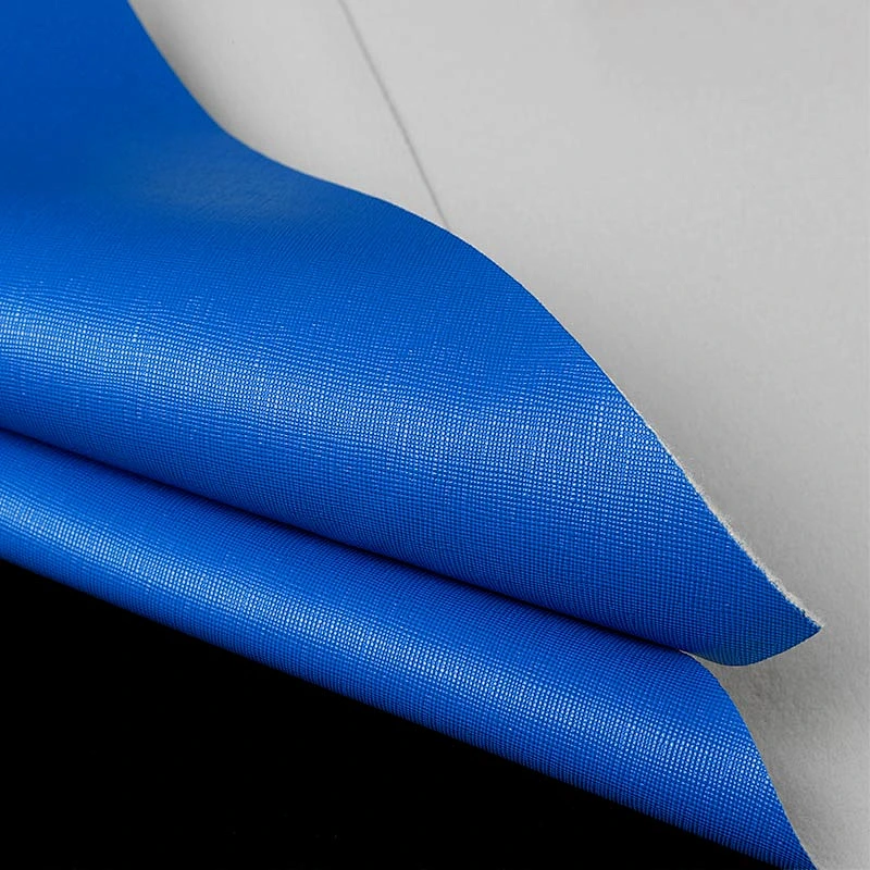 PVC artificial leather for ladies handbags usage with brushing backing