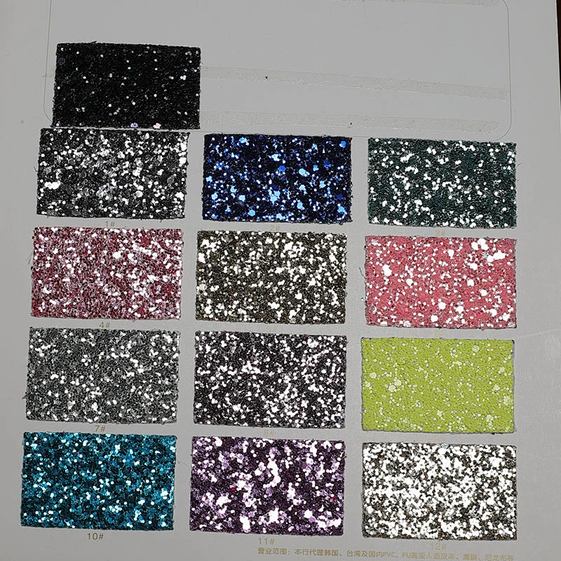 PVC leather glitter leather PVC glitter vinyl fabric for fashion bag