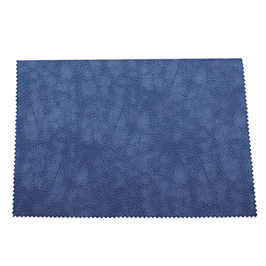 embossed PU leather for shoes and cloth usage with polyester fabric