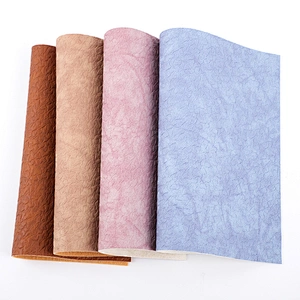 pvc artificial leather leather for making handbags with brushed fabric
