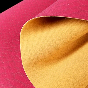 high quality pvc artificial leather with imitation cotton for handbag leather material