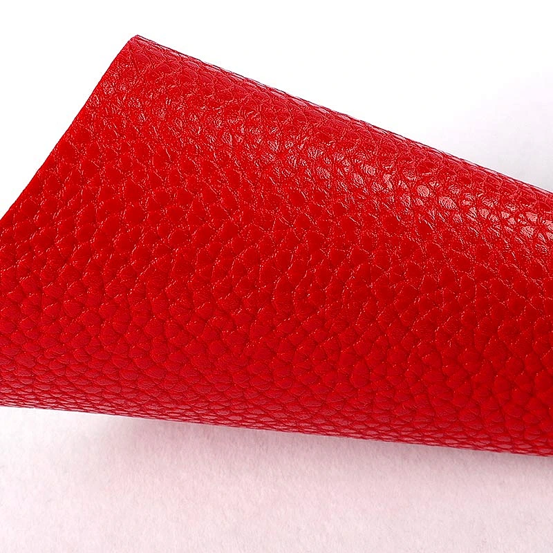 pvc leatherette for ladies handbags usage with lychee embossed