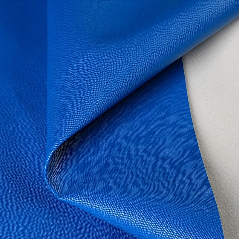 PVC artificial leather for ladies handbags usage with brushing backing