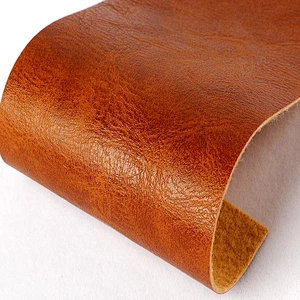 PVC embossed leather bags making material with brush backing