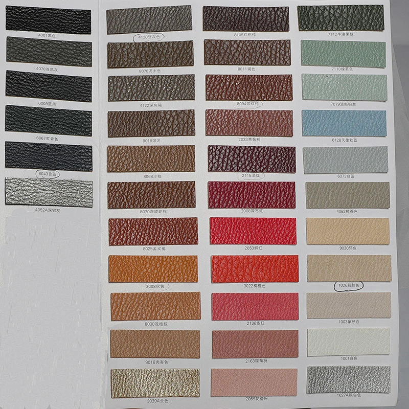High quality grain PVC vinyl fabric faux leather with lychee embossed popular use for woman handbags