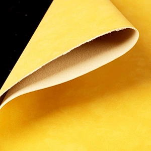 pvc leather good quality and cheap price with Colored Imitation Cotton Backing for bags