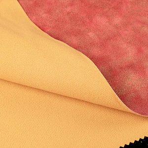 pvc artificial leather printed leather fabric for handbags usage with imitation cotton