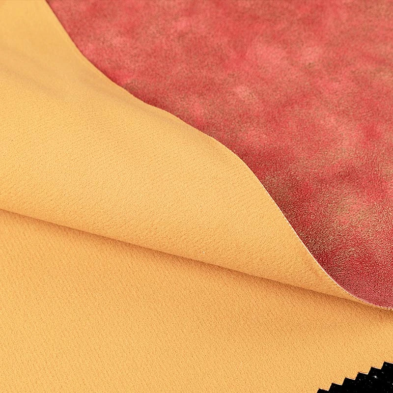 pvc artificial leather printed leather fabric for handbags usage with imitation cotton