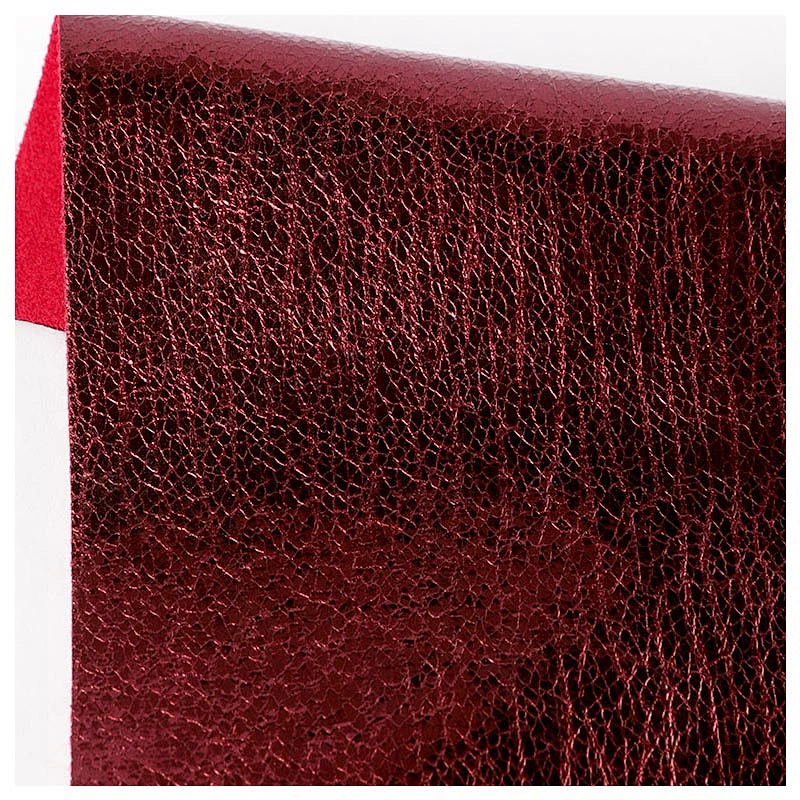 lychee pattern pvc leather for handbag usage very good sell with Colored Imitation Cotton Backing
