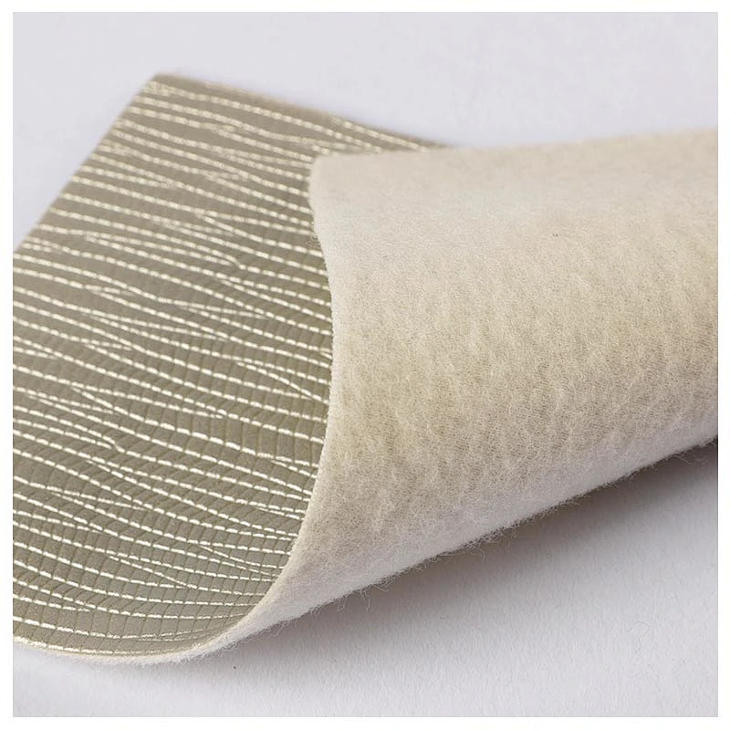 pvc artificial leather artificial leather for handbag with brush backing