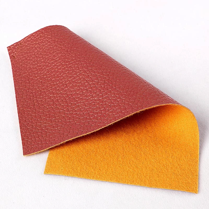 Manufacturer PVC Synthetic Artificial Leather with lychee embossed popular use for handbags