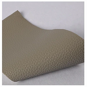 Litchi Grain Texture Faux Pvc Leather for making Handbags with Brush backing